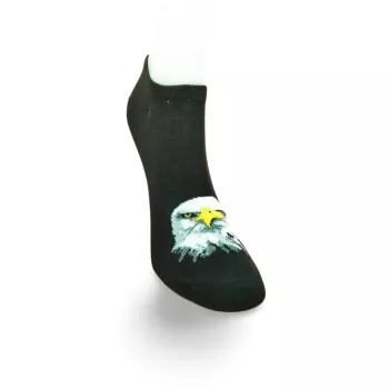 Siyah-Beyaz-Kartal-Desenli-Sportif-Unisex-Kısa-Bilek-Çorap-Yazlık-1-Çift