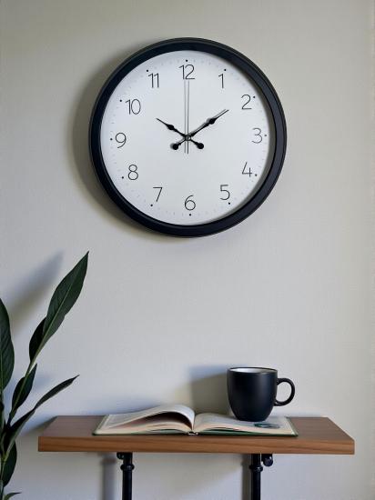 Zentime-Pure-Time-Black-40-Cm-Metal-Duvar-Saati