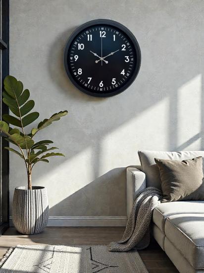 Zentime-Pure-Dark-Black-40-Cm-Metal-Duvar-Saati