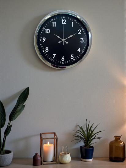 Zentime-Klasik-40-Cm-Krom-Şık-Metal-Duvar-Saati