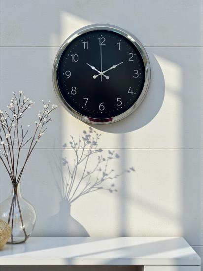 Zentime-Dekoratif-Ve-Şık-40-Cm-Krom-Metal-Duvar-Saati