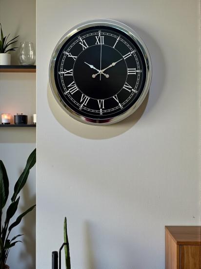 Zentime-40-Cm-Krom-Şık-Duvar-Saati