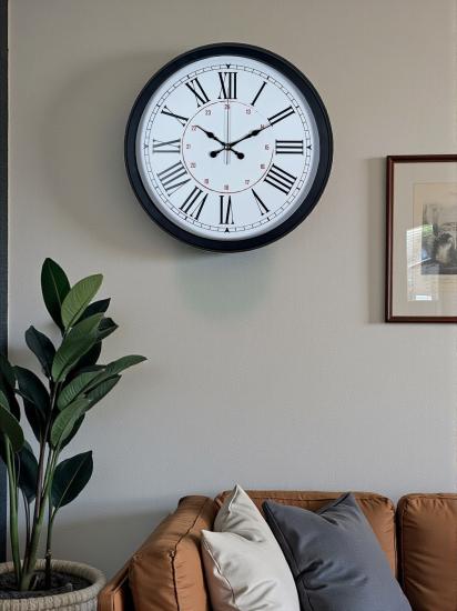 Zentime-Siyah-Asil-Tasarım-Roma-Rakamlı-40-cm-Metal-Duvar-Saati