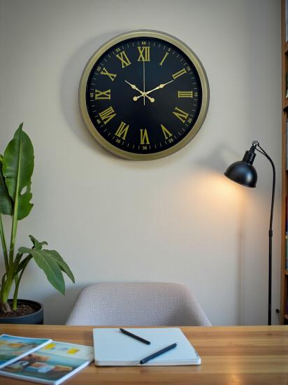 Zentime-40-Cm-Metal-Vintage-Roma-Rakamlı-Duvar-Saati