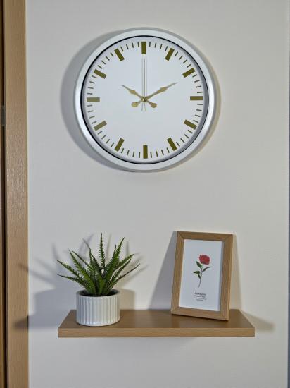 Beyaz-Zarafet-40-Cm-Metal-Duvar-Saati