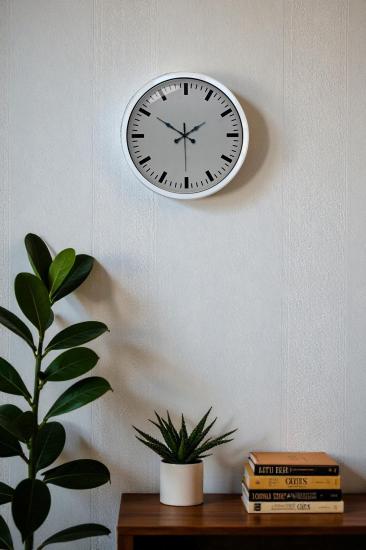 Zentime-40-Cm-Metal--Beyaz-Modern-Duvar-Saati