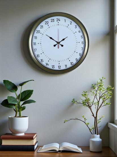 Zentime-40-Cm-Eskitme-Metal-24-Saat-Göstergeli-Özel-Tasarım-Duvar-Saati