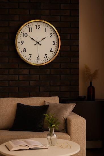 Zentime-Gold-Standart-52-Cm-Metal-Zarif-Duvar-Saati