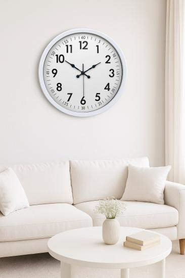 Zentime-White-Classic-52-Cm-Metal-Dekoratif-Stil-Duvar-Saati