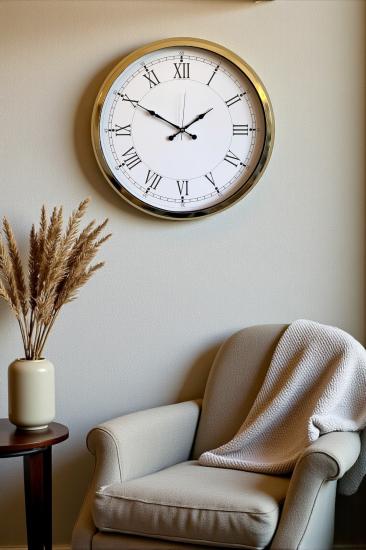 Zentime-İhtişamlı-Gold-52-Cm-Metal-Roma-Rakamlı-Lüks-Duvar-Saati