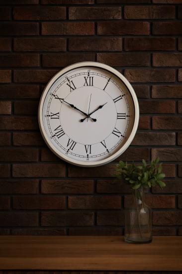 Zentime-White-Şıklık-52-Cm-Metal-Duvar-Saati