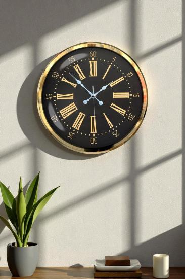 Zentime-Prime-Aurea-Gold-52-Cm-Metal-Duvar-Saati