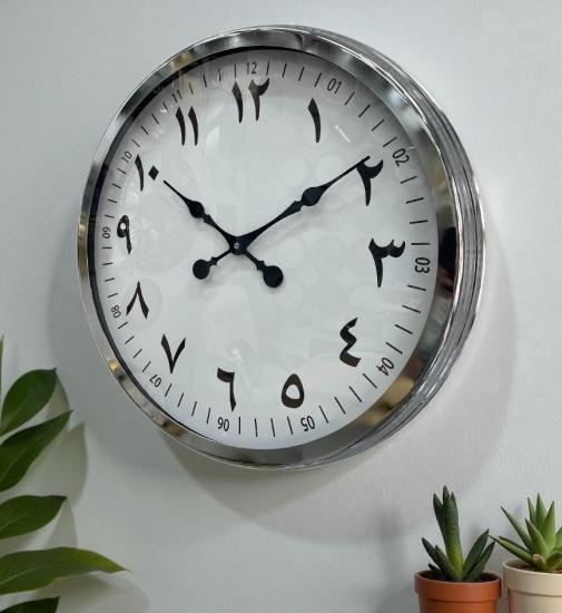 Zentime-Krom-Arapça-Rakamlı-60-Cm-Metal-Duvar-Saati