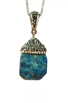 Lapis-Doğal-Taşı-Zincirli-El-Yapımı-Kolye-Uç:-3-cm-Zincir:-20-cm-Kutulu