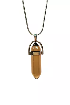 Dumanlı-Kuvars-Doğal-Taşı-Zincirli-El-Yapımı-Kolye-Uç:-3-cm-Zincir:-20-cm-Kutulu