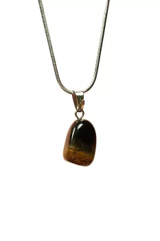 Kaplan-Gözü-Doğal-Taşı-Zincirli-El-Yapımı-Kolye-Uç:-2-cm-Zincir:-20-cm-Kutulu