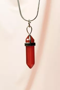 Akik-Doğal-Taşı-Zincirli-El-Yapımı-Tasarımlı-Kolye-Uç:-3,5-cm-Zincir:-20-cm-Kutulu