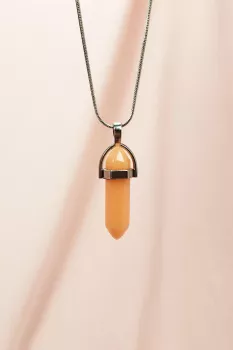 Himalaya-Doğal-Taşı-Zincirli-El-Yapımı-Tasarımlı-Kolye-Uç:-3,5-cm-Zincir:-20-cm-Kutulu