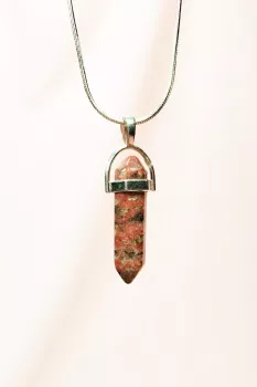 Kantaşı-Doğal-Taşı-Zincirli-El-Yapımı-Tasarımlı-Kolye-Uç:-3,5-cm-Zincir:-20-cm-Kutulu