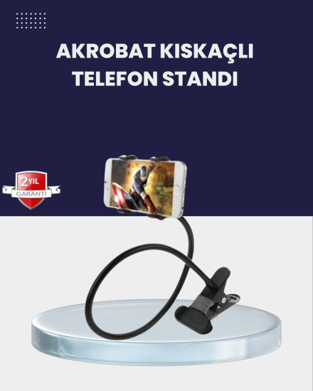 Güçlü-Mandallı-Akrobat-Telefon-Tutucu-Masa-Araç-Uyumlu