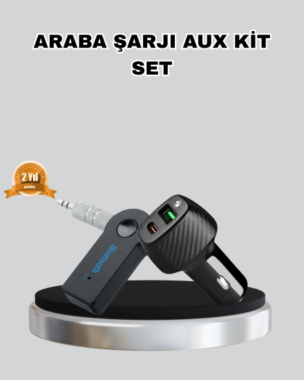 AUX-Bluetooth-Adaptör-ve-38W-Hızlı-Araç-Şarj-Cihazı-Seti