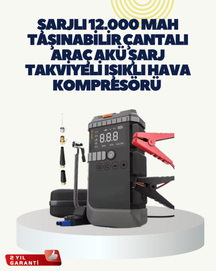 Taşınabilir-Akü-Takviye-Cihazı-Işıklı-Hava-Kompresörü-Powerbank