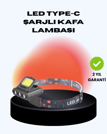 COB-+-XPE-LED-Kafa-Feneri-800-Lumen-USB-Type-C-Şarjlı-Çok-Modlu