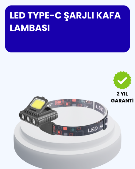 800-Lumen-LED-Kafa-Lambası-COB-ve-XPE-Led-Type-C-Şarjlı-Ayarlanabilir