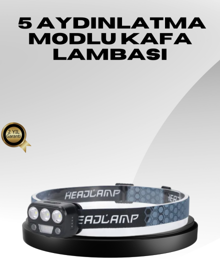 USB-Şarjlı-LED-Kafa-Lambası-300-Lümen-Güç-Göstergeli