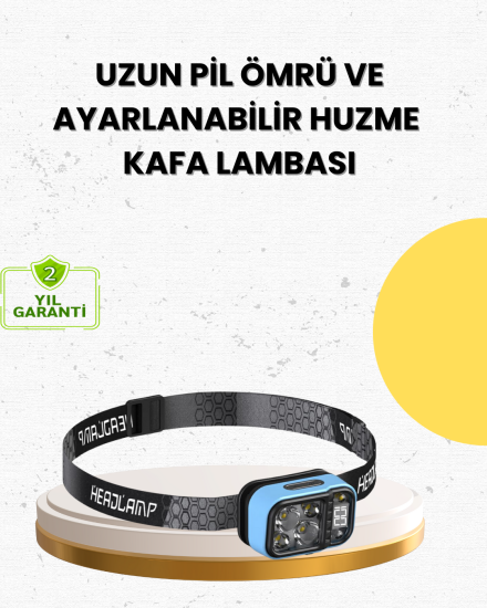 Üç-Renkli-LED-Kafa-Feneri-53-Mod-Güç-Göstergeli-Type-C-Şarjlı