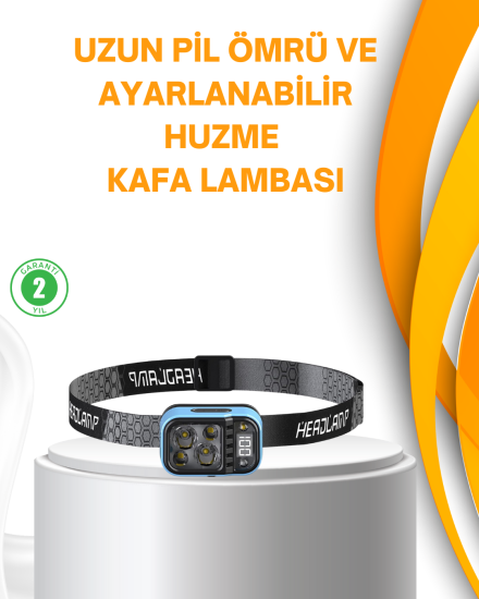 Su-Geçirmez-LED-Kafa-Lambası-53-Çalışma-Modu-Güç-Ekranlı