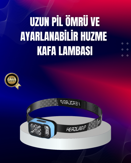 Süper-Parlak-LED-Kafa-Feneri-3-Renk-53-Mod-Type-C-Şarjlı
