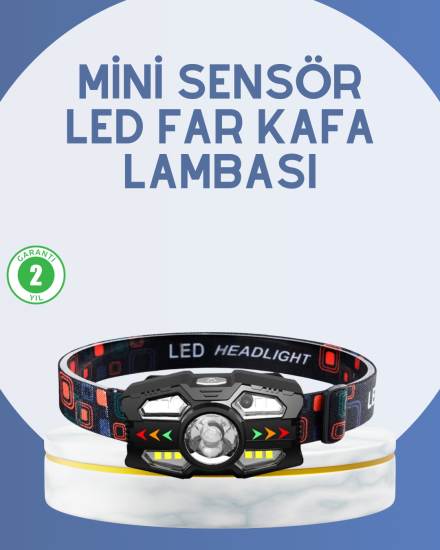 El-Sensörlü-LED-Far-Suya-Dayanıklı-Şarjlı-Kafa-Lambası