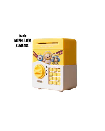 SAM51-MÜZİKLİ-IŞIKLI-KUMBARA-SARI