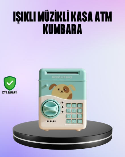 Su-Yeşili-Elektronik-Şifreli-ATM-Tasarımlı-Para-Biriktirme-Kumbarası