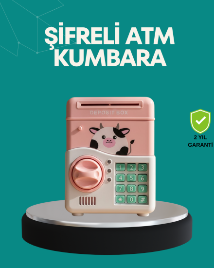 Pembe-ATM-Kasa-Görünümlü-Elektronik-Şifreli-Çocuk-Kumbarası