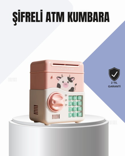 Pembe-Elektronik-Şifreli-Otomatik-Para-Çeken-ATM-Kumbarası