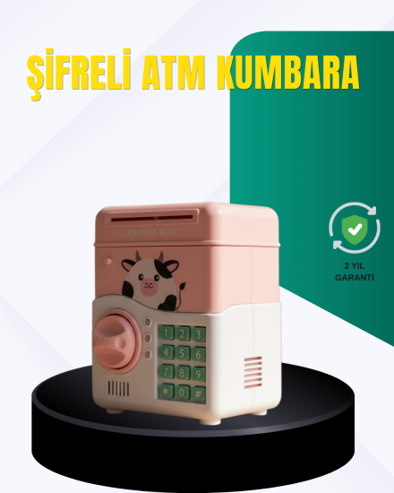 Pembe-Şifreli-Eğitici-ATM-Kasa-Çocuk-Kumbarası