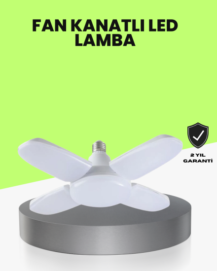 Katlanabilir-4-Kollu-LED-Ampül-60-Watt-6000-Lumen-Beyaz-Işık