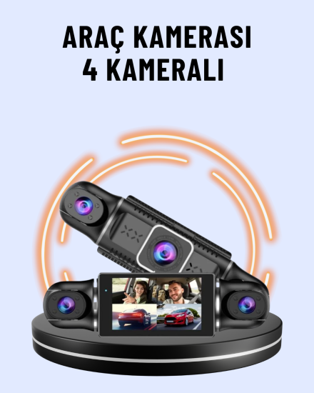 170°-Geniş-Açı-4-Kameralı-Araç-Kamerası-Hareket-Algılamalı