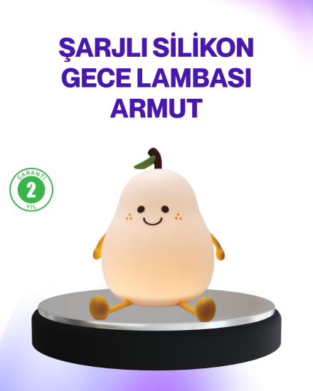 Şarjlı-Armut-Masa-Lambası-Renk-Değiştiren-LED-Gece-Işığı