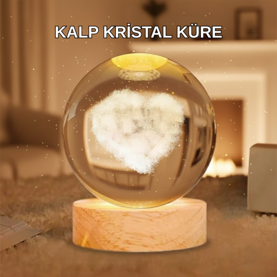 Ahşap-Standlı-Kalp-Motifli-Işıklı-Cam-Küre-Hediye-Seçeneği