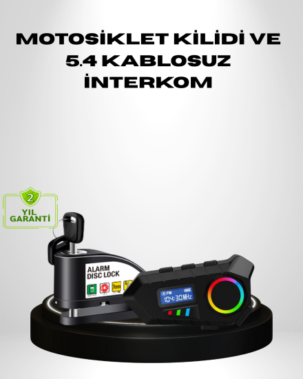 Motosiklet-ve-Günlük-Kullanım-İçin-Bluetooth-Hoparlör-ve-Disk-Kilidi-Seti