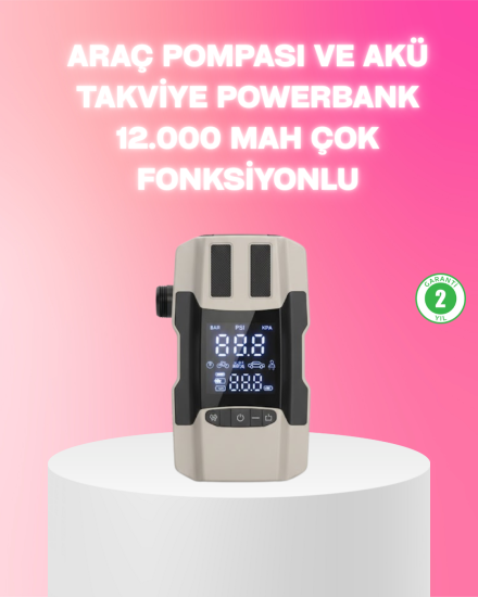 Araç-Hava-Pompası-ve-Akü-Takviye-Powerbank-12.000-mAh-Çok-Fonksiyonlu